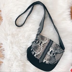 Cute snake skin print crossbody